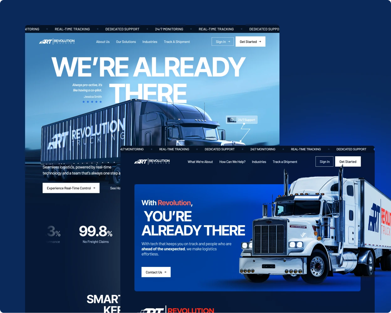 Revolution Trucking website